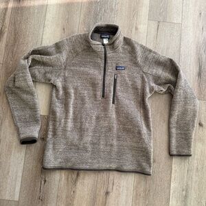 Patagonia Men's Quarter Zip Sweater - Tan brown